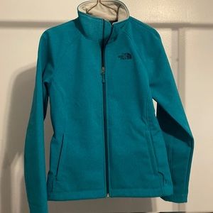 Womens North Face jacket. Size small. Turquoise.